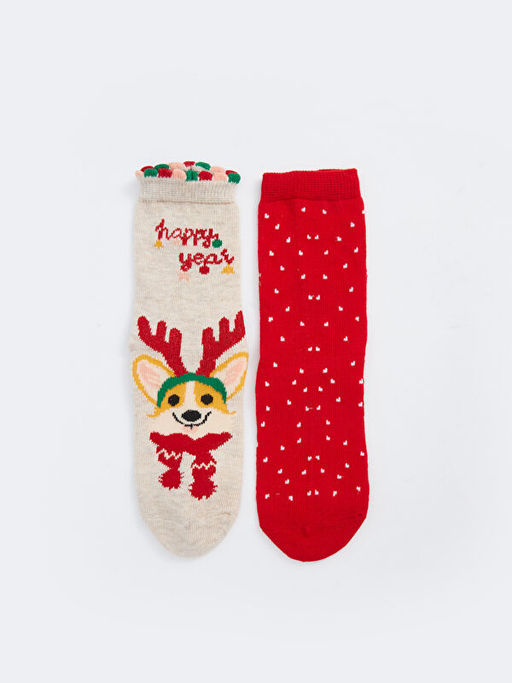 Y?lba?? Temal? K?z ?ocuk Soket ?orap 2li - Waikiki фото 3