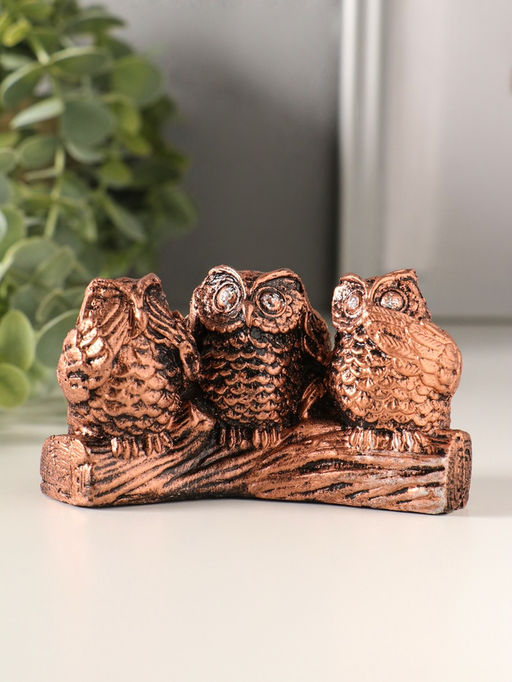 Фигурка «Три совы», 5.5×9×4 см, МИКС