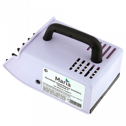 Марья (Maria) Комбайн (контейнер) плодосборник Финский S для ягод, 15х10х10см, с заслонкой, пластик/обрезиненная ручка, цвет сиреневый (подходит для всех типов ягод) (Китай) - Домашняя мода фото 4