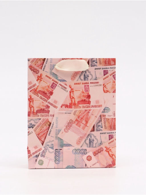 Цена за 3 шт. Пакет подарочный «Деньги», S 12 × 15 × 5,5 см