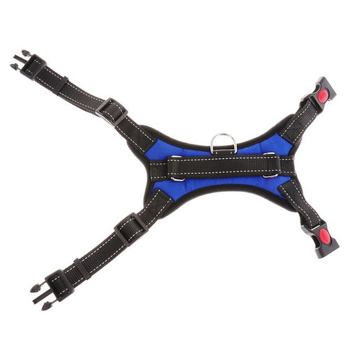 Шлейка К7 мягкая светоотражающая, размер М, ОГ 52-66 см, вес 9,5-17,5 кг, синяя - Пижон фото 7