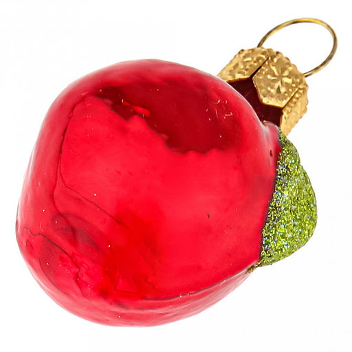 Елочная игрушка фигурка стеклянная Яблочко мини h4см, ручная художественная роспись, подарочная упаковка (Россия) - Домашняя мода фото 4