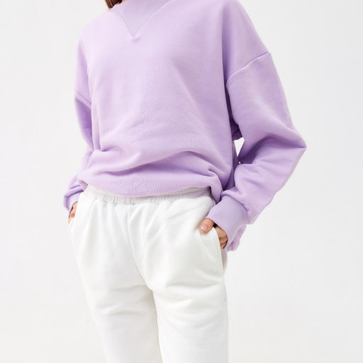Костюм женский (свитшот, брюки) MINAKU: Casual Collection, сиреневый, размер 42