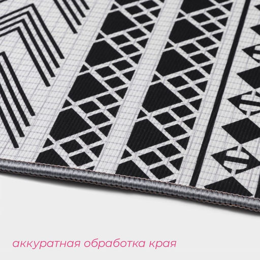 Коврики для ванной и туалета Доляна ЧБ, 2 шт: 5080 см, 5040 см  фото 3