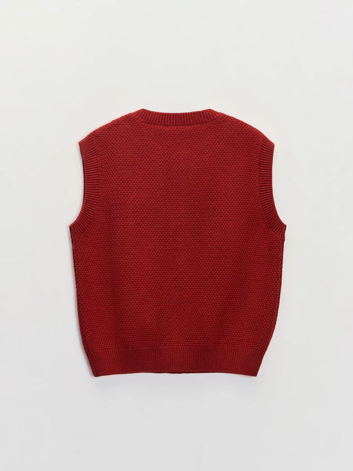 Вязаный жилет с декоративными пуговицами / Zarina  фото 2