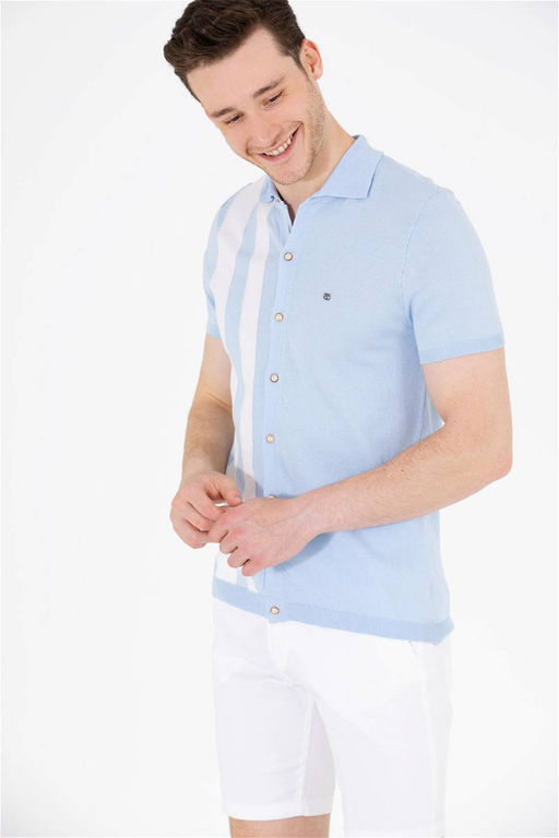 Мужской голубой свитер - U.s. polo assn фото 9