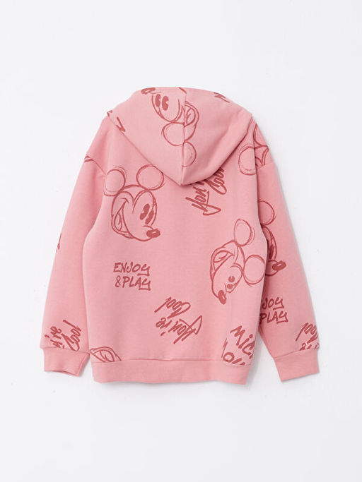 Kap??onlu Mickey Mouse Bask?l? Uzun Kollu K?z ?ocuk Sweatshirt - Waikiki фото 2