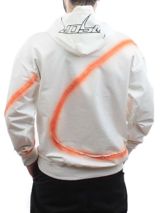 2652 WHITE/ORANGE Толстовка мужская (75% хлопок, 20% полиэстер, 5% спандекс) - Fashion фото 6