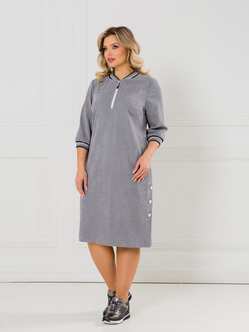 NOVITA Платье 1446 серый  фото 8