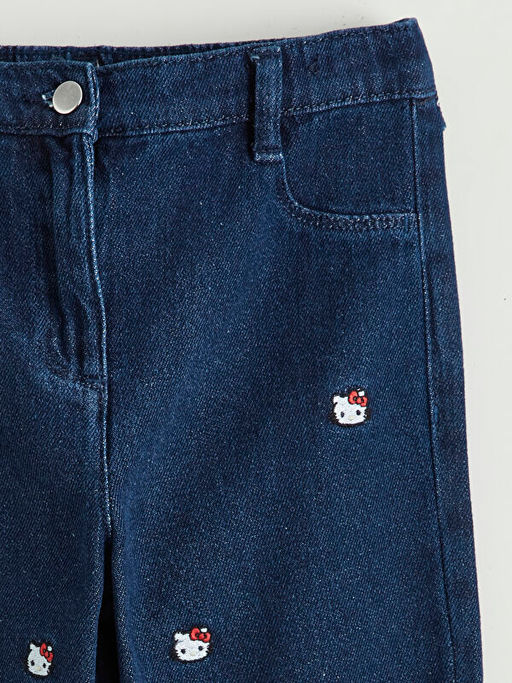 Hello Kitty Nak??l? K?z ?ocuk Jean Pantolon