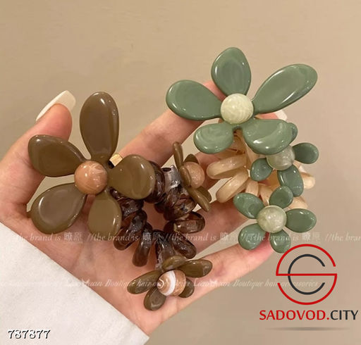 Резинки для волос с цветами 1 шт