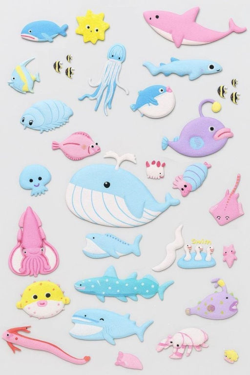 Наклейки объемные "Underwater world" (9*22,5 см)