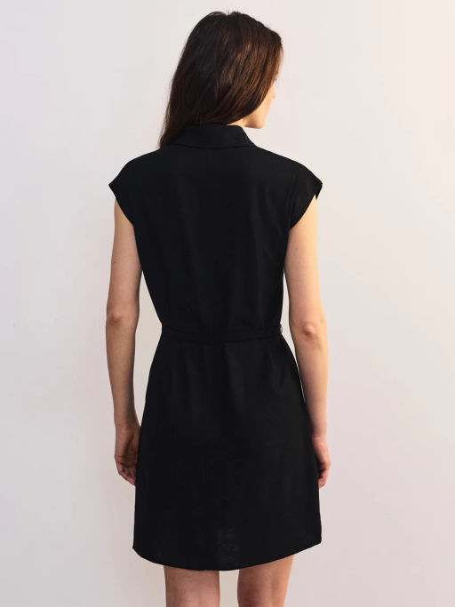 Льняное платье-рубашка с поясом ZR2605012907-50 / Zarina