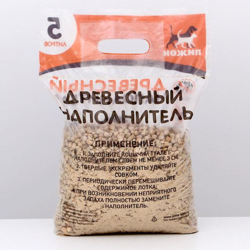 Наполнитель древесный Пижон 5л  фото 2