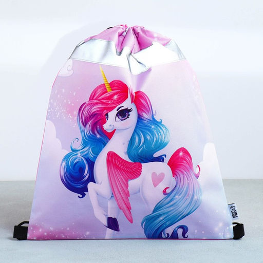 Сумка для обуви со светоотражающим элементом Радужный единорог, 41х31 см - Artfox study фото 2