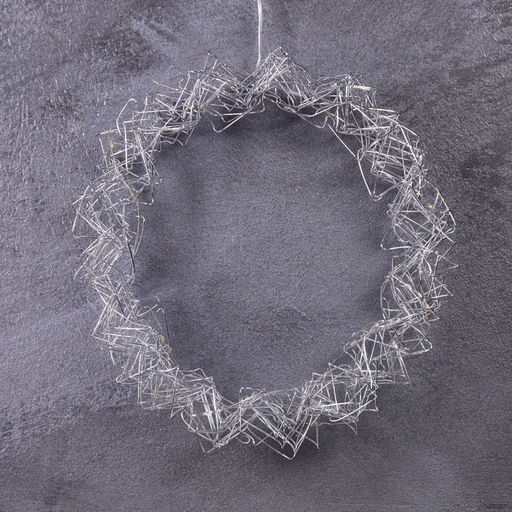 Светодиодная фигура «Венок» 25×25×6 см, 15 LED, батарейки AAx2 (не в комплекте), свечение теплое белое