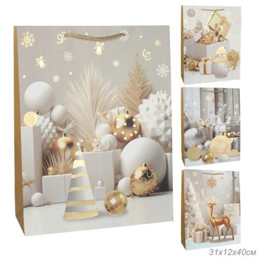 Пакет подарочный 31х40х12 / 104-1L /уп 12/360/Новый год - ГалеонТрейд фото 6