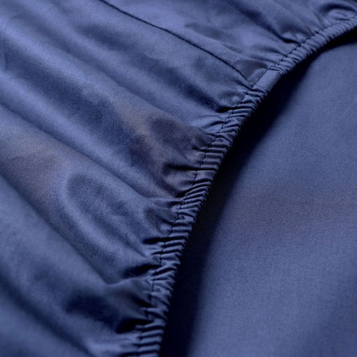 Простыня на резинке Этель 160*200*25 см, цв.синий, 100% хлопок, перкаль,114 г/м?  фото 2