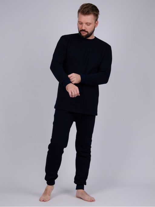 Нательное белье НБМ-2 синий, футер начес - Малина фото 5