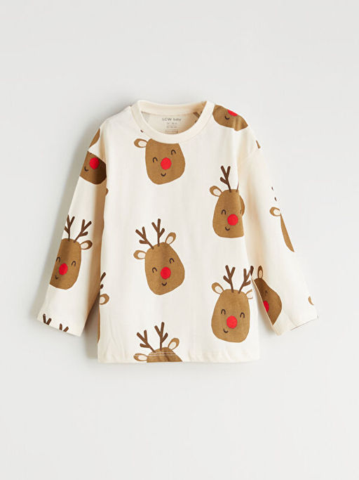 Bisiklet Yaka Y?lba?? Temal? Erkek Bebek Ti??rt