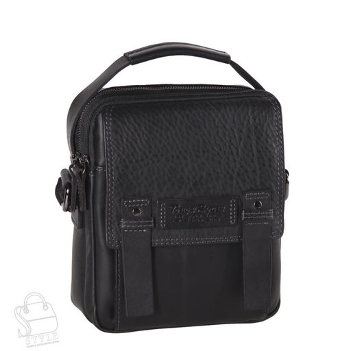 Сумка мужская кожаная 3012-1TR black Tough Ruder в Новосибирске