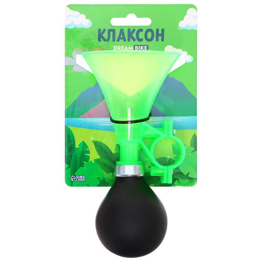 Клаксон Dream Bike, пластик, цвет зелёный  фото 4