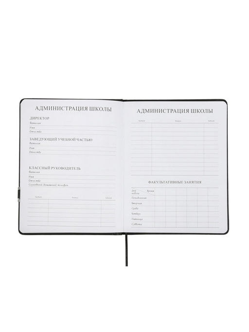 Дневник школьный 1-11 класс, лассе, обложка искуственная кожа черная с хлястиком, с ручкой   1096906