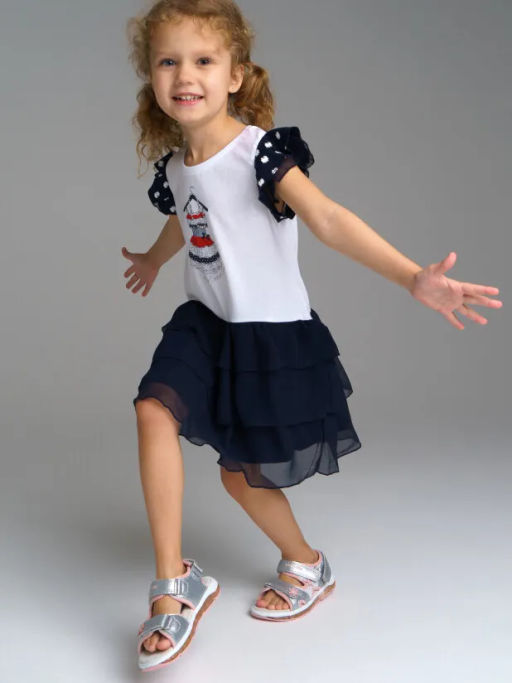 PlayToday / Платье трикотажное для девочек  фото 2