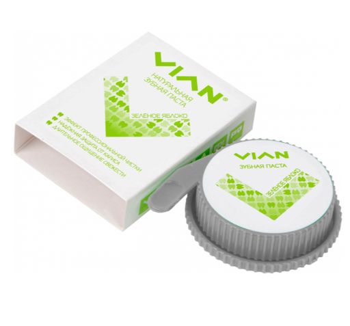 Концентрированная зубная паста "ЗЕЛЁНОЕ ЯБЛОКО" (7+) VIAN, 25 г