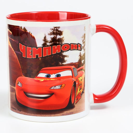 Кружка сублимация, 350 мл Чемпион, Тачки МИКС - Disney фото 2