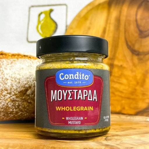 Горчица цельнозерновая Condito, ст.банка, 175г  фото 3