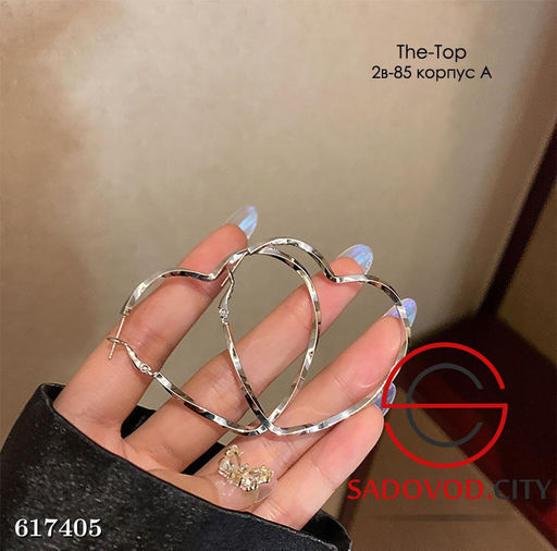 Серьги большие сердечки - Bruno фото 5