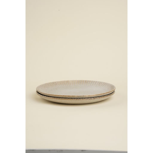 Тарелки SL Home Монти, d=21 см, набор 2 шт., фарфор, серые