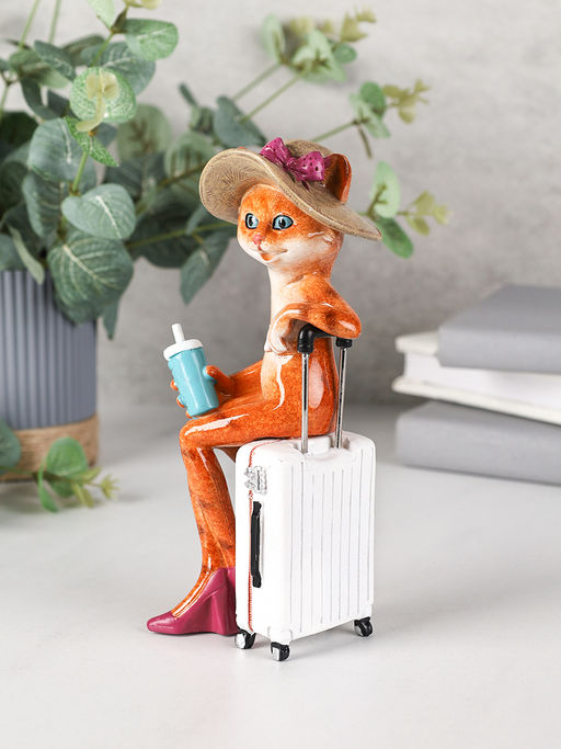 Фигурка Кошка путешественница 17 см / YX31018 /уп 24/ - Галеонтрейд фото 5