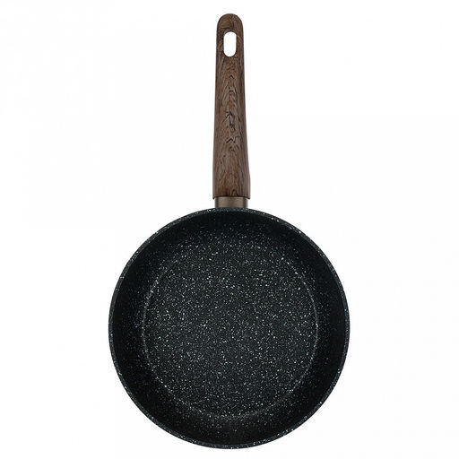 Сковорода с двухслойным антипригарным покрытием Terra д20см, h4,5см, s2,6мм, дно s3,1мм, индукционное дно д14см, кованный алюминий, бакелитовая ручка с покрытием soft-touch, имитирующим текстуру дерева, Regent (Китай) Подходит для всех видов пл - Домашняя мода фото 2