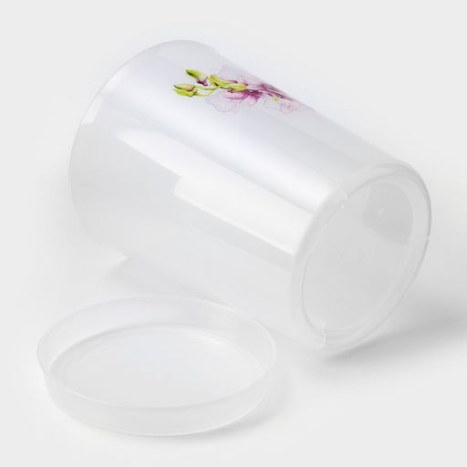 Горшок для орхидей с поддоном, 3.5 л, пластиковый, прозрачный