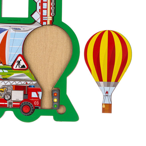 Рамка - вкладыш Лесная мастерская «Все виды транспорта», 26 деталей