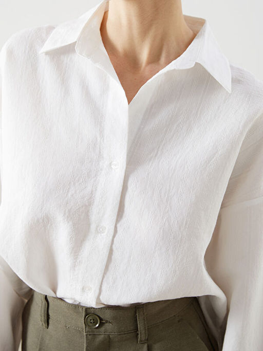 ?izgili Oversize Poplin Kad?n G?mlek