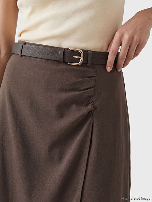 Beli Kemerli B?zg?l? Kalem Etek