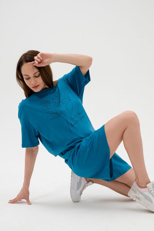 Костюм женский из кулирки Дива бирюза