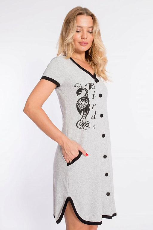 Халат Анжела М31415м Меланж - Елена фото 9