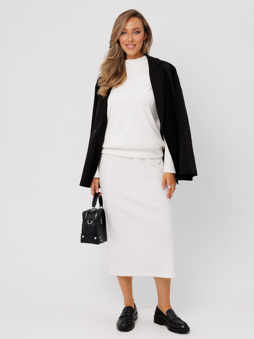 Костюм женский К-242 (лапша Софт г/к) Бежевая