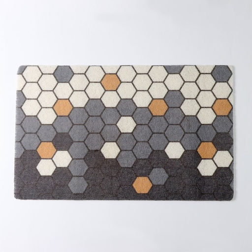 Коврик придверный Доляна «Гамма», грязезащитный, вырезной, 50×80 см, серый