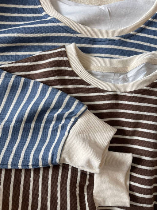 K11149 Свитшот OVER SIZE СИНИЙ