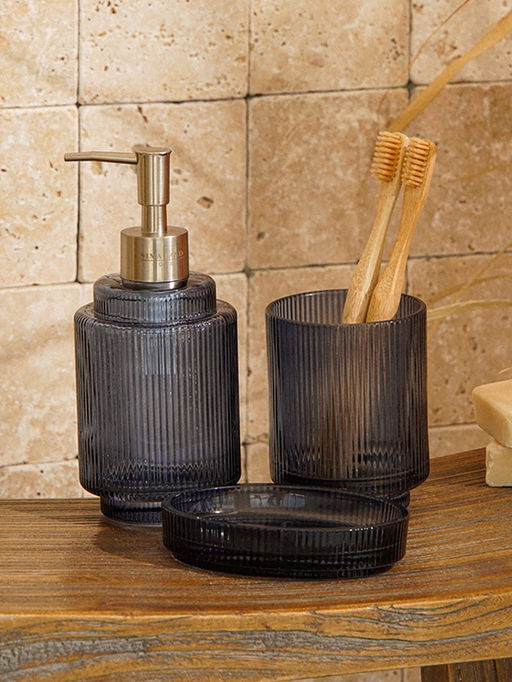 Аксессуары для ванной SL Home, 3 предмета: дозатор, мыльница, стакан