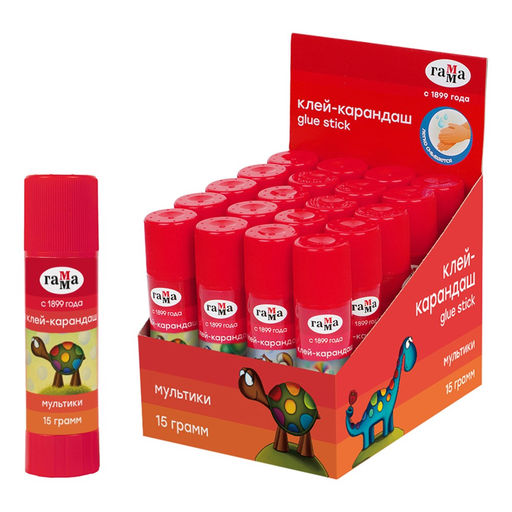 Цена за 2 шт. Клей-карандаш Гамма "Мультики" 15гр. (1582022.15)