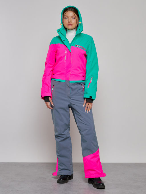 Горнолыжный комбинезон женский зимний зеленого цвета 2327Z - Chunmai фото 14