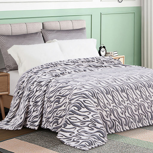 Плед/покрывало 150х200см "Вага", велсофт "California" набивной, полиэстер 100%, плотность 160г/м2, упаковка: 16х33см пояс бумажный, "Домашняя мода" (Россия)