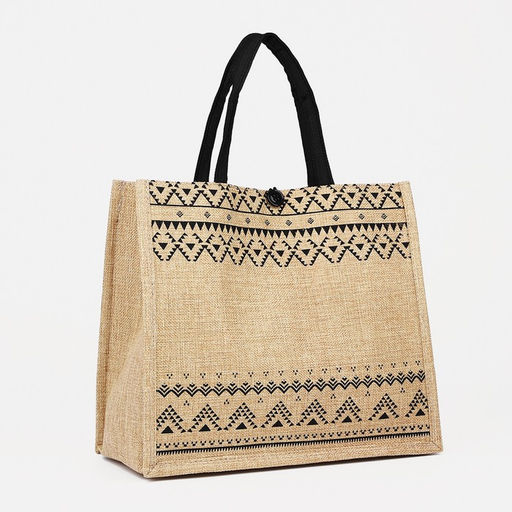 Сумка - шоппер, на пуговице, 34×17×30 см, бежевая