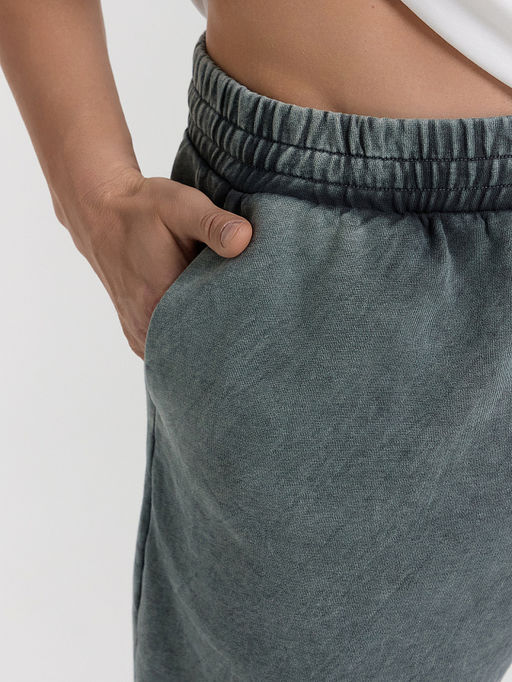 Шорты мужские серые с обработкой эйсид - Mark formelle фото 4